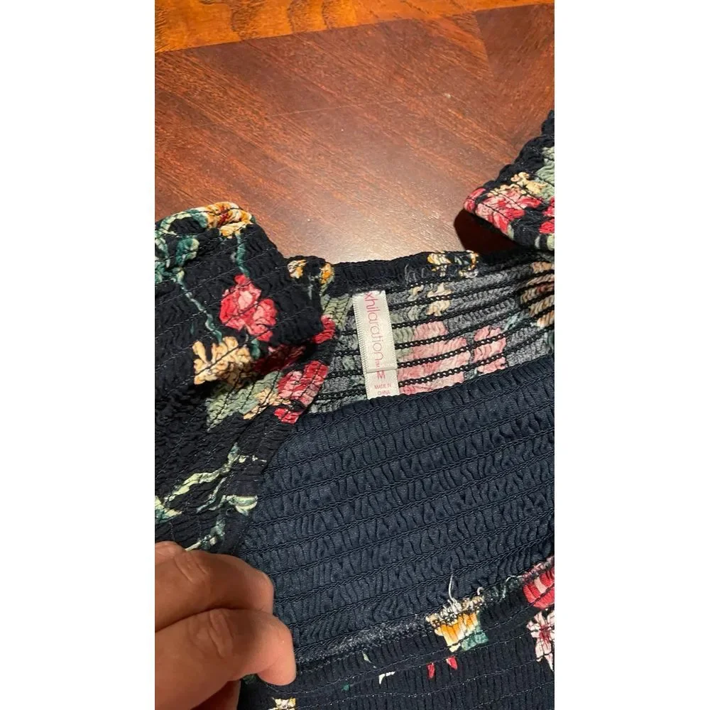 Xhilaration women's Floral blue and pink Jumpsuit size leggings‎ size medium - Picture 5 of 11